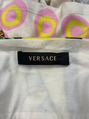 2000s Gianni Versace metal strap floral top