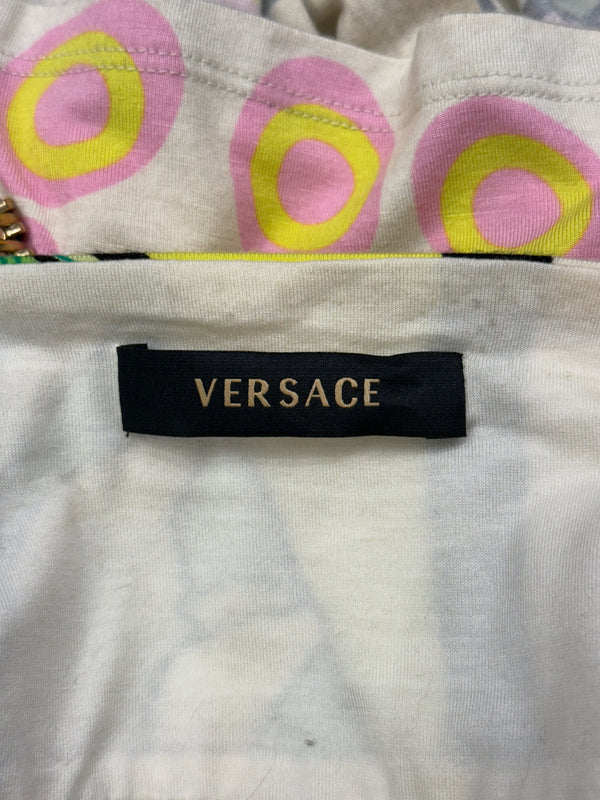 2000s Gianni Versace metal strap floral top