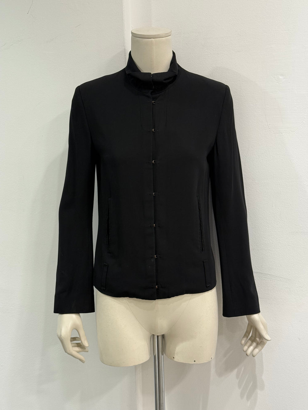 2000s Ann Demeulemeester minimalist hook closure jacket