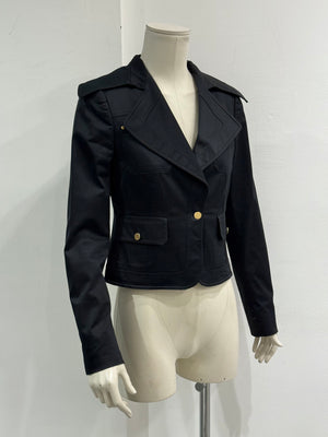 2003 Gucci by Tom Ford black tailored cropped blazer