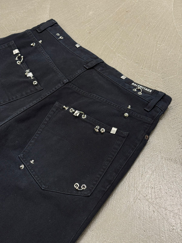 S/S2024 Balenciaga pierced wide-leg jeans