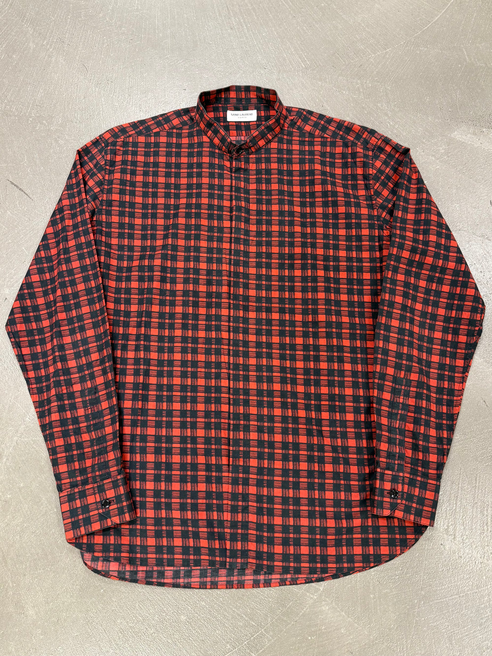 2016 Saint Laurent by Hedi Slimane check button-up shirt