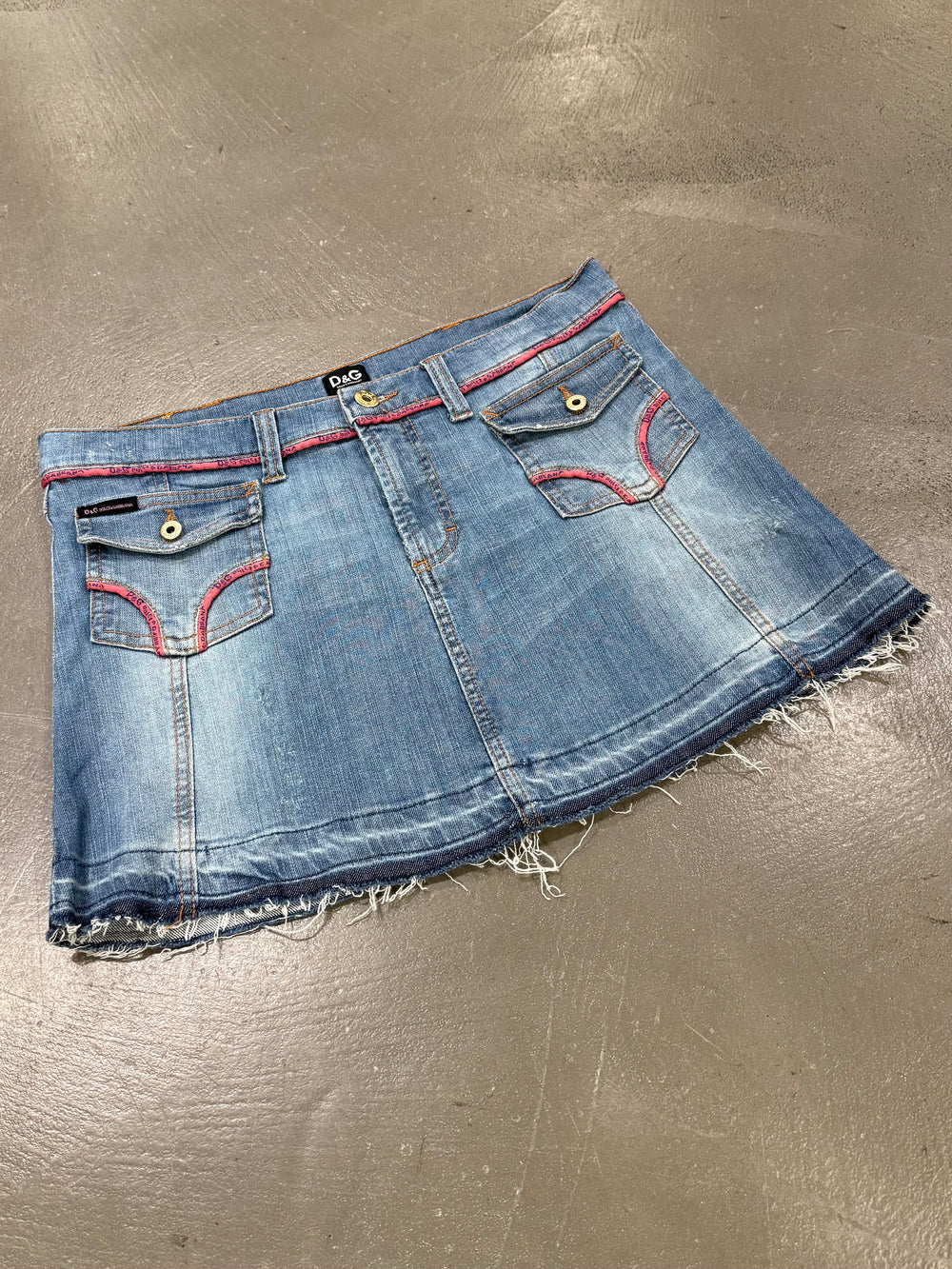 S/S 2005 Dolce & Gabbana mini denim skirt