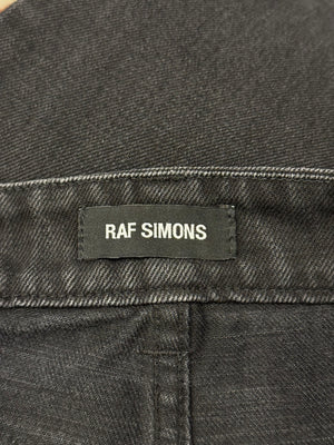 S/S2019 Raf Simons tape zip straight-leg jeans