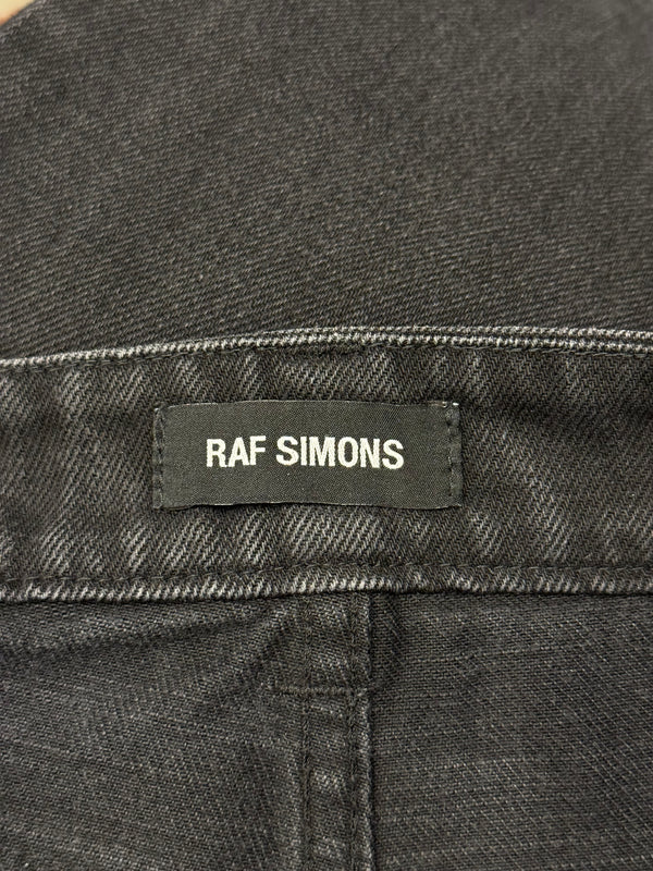 S/S2019 Raf Simons tape zip straight-leg jeans