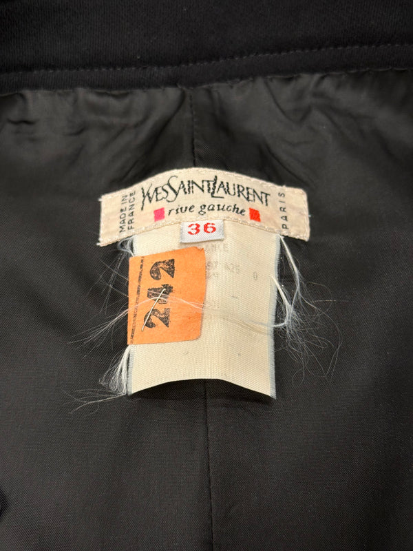 1990s Yves Saint Laurent  wool skirt suit with gold buttons