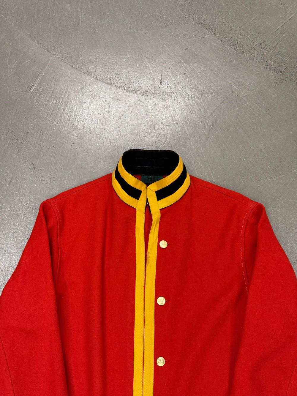 A/W1989-90 Jean Paul Gaultier red wool military jacket with contrast trim