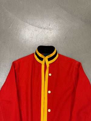 A/W1989-90 Jean Paul Gaultier red wool military jacket with contrast trim