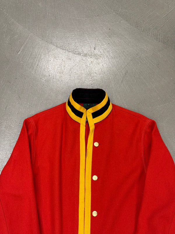 A/W1989-90 Jean Paul Gaultier red wool military jacket with contrast trim