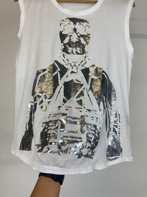 SS2004 Dior skeleton silver top