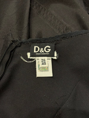2000s Dolce & Gabbana V-neck midi dress