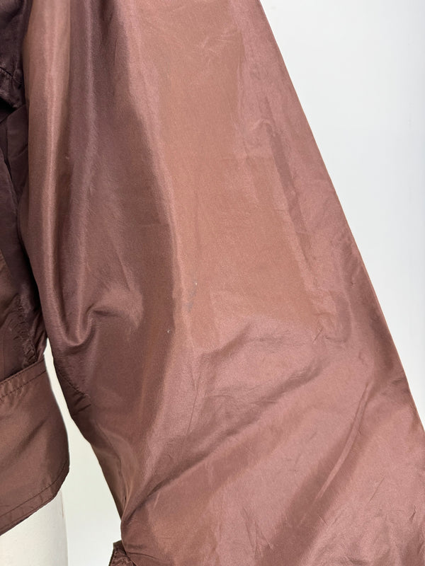 F/W 2002 Gucci by Tom Ford Brown Silk Baggy Kimono Jacket