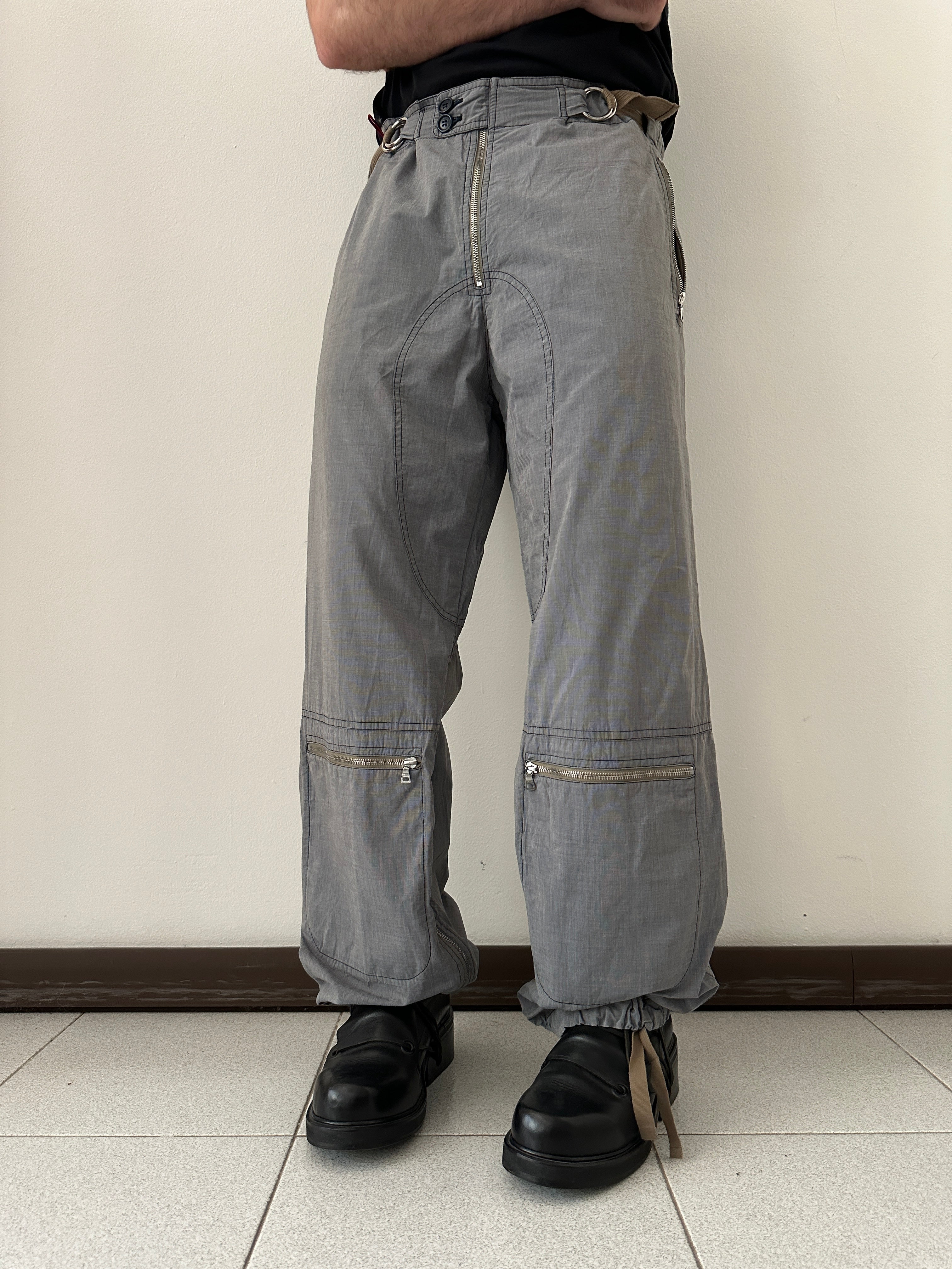 パンツ prada sport side zip designed pants 48 00's PRADA SPORT side zip nylon pants ( repair to right knee