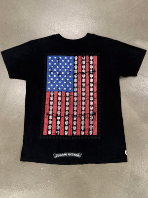 Chrome Hearts American flag dagger tee shirt