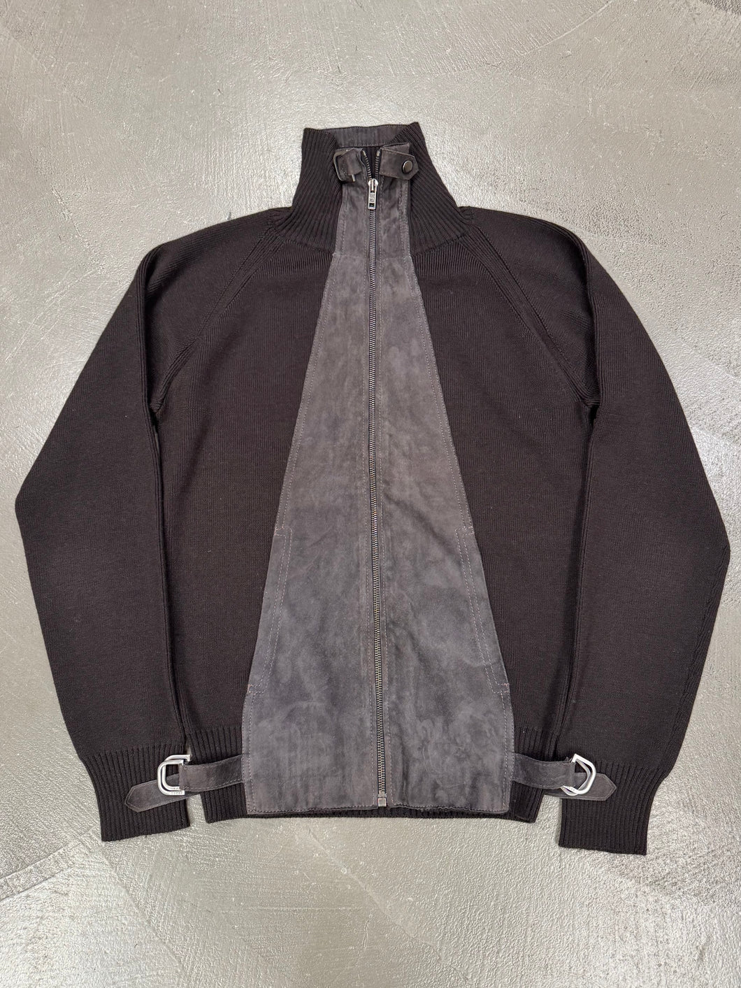 2000s Gucci by Tom Ford hybrid suede cashmere jacket