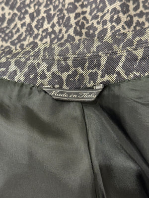 1990s Gianni Versace leopard print tailored blazer jacket