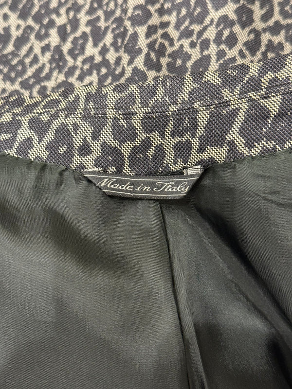 1990s Gianni Versace leopard print tailored blazer jacket