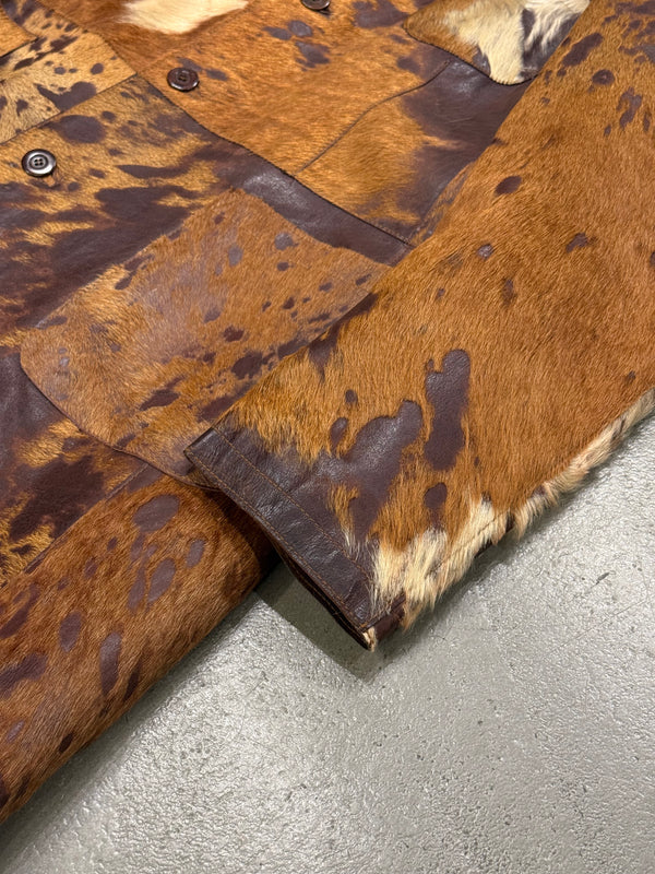 A/W2004 Roberto Cavalli pony hair leather coat