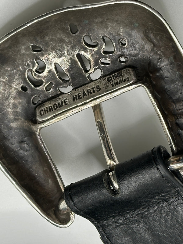 Chrome Hearts 4-piece western 925 silver leather belt