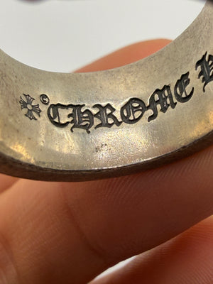 Chrome Hearts large scroll label ring