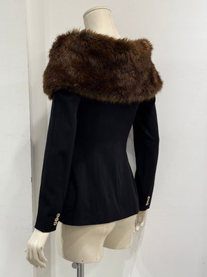2000s Plein Sud blazer with detachable fur