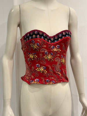 2004 Christian Dior paisley corset top