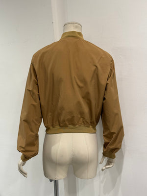 1990s Armani brown cotton bomber jacket