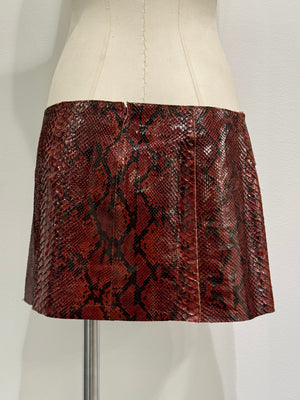 S/S2001 Dolce & Gabbana Python leather mini skirt