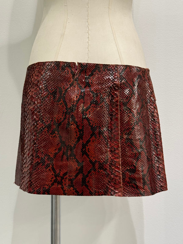 S/S2001 Dolce & Gabbana Python leather mini skirt
