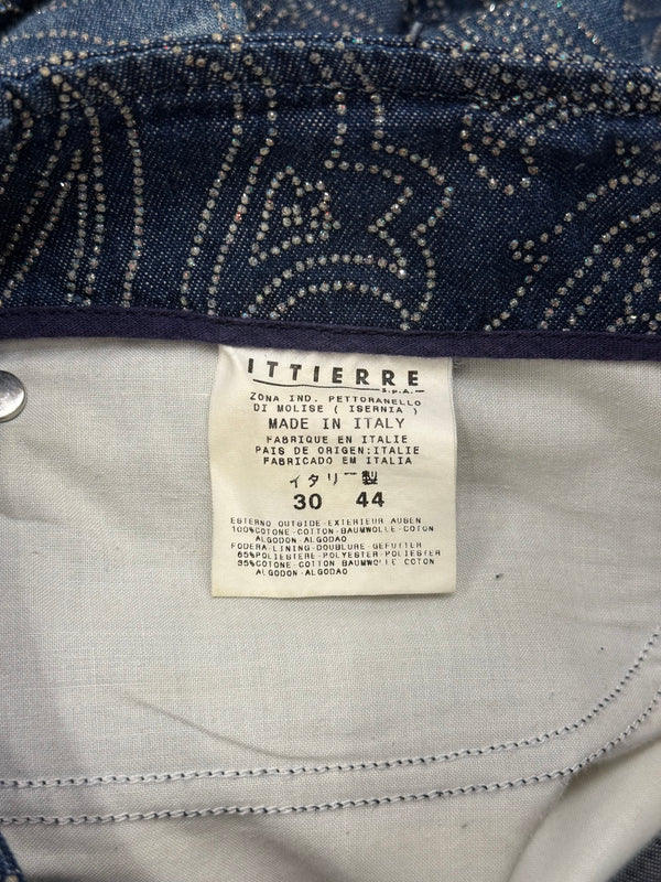 2000s Versace embellished flared denim