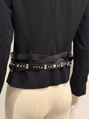 A/W2004 Christian Dior by Galliano buckle detail bondage tailored blazer jacket