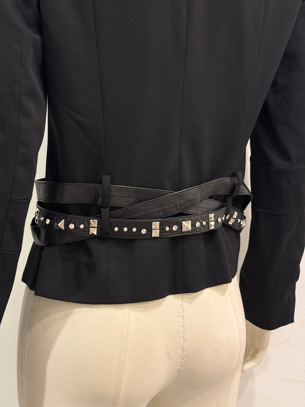 A/W2004 Christian Dior by Galliano buckle detail bondage tailored blazer jacket