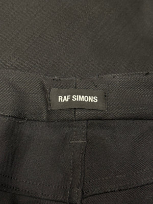 A/W2018/2019 Raf Simons drugs patchwork black coated denim