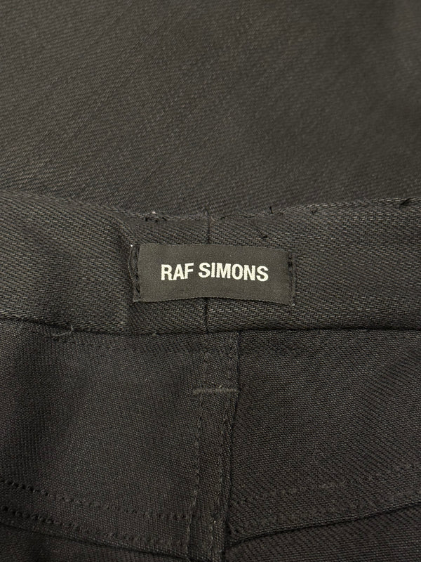 A/W2018/2019 Raf Simons drugs patchwork black coated denim