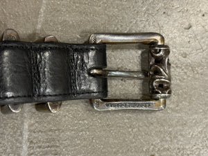 Chrome Hearts 1 inch 3-piece leather roller belt