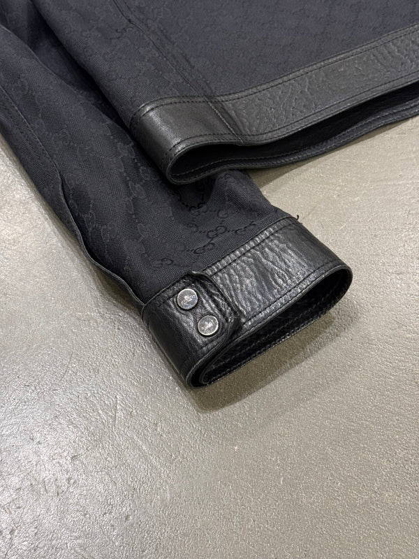 A/W2000 Gucci by Tom Ford monogram canvas leather jacket