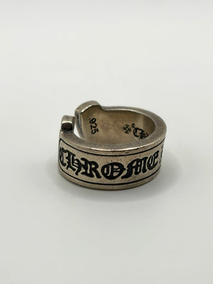 Chrome Hearts large scroll label ring