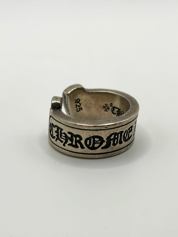 Chrome Hearts large scroll label ring