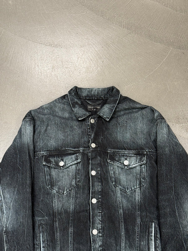 2020 Balenciaga trompe l'oeil heavy cotton jacket