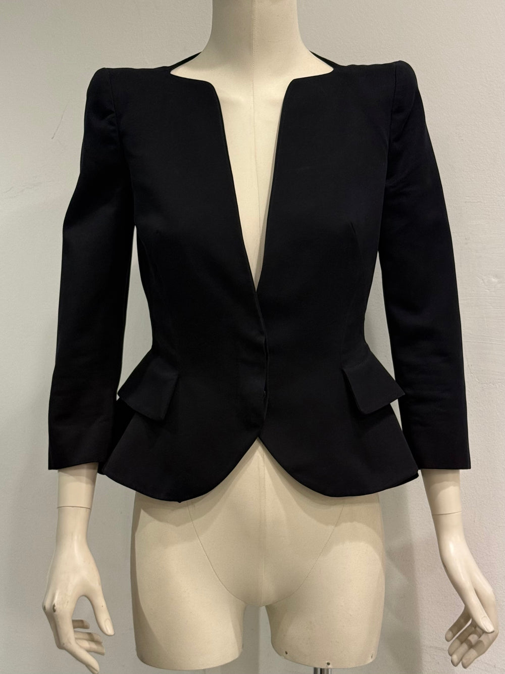 2012 Alexander McQueen sculptural wool blazer