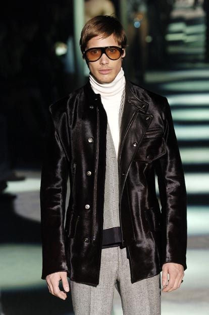 A/W2004 Gucci by Tom Ford runway pony hair utility jacket