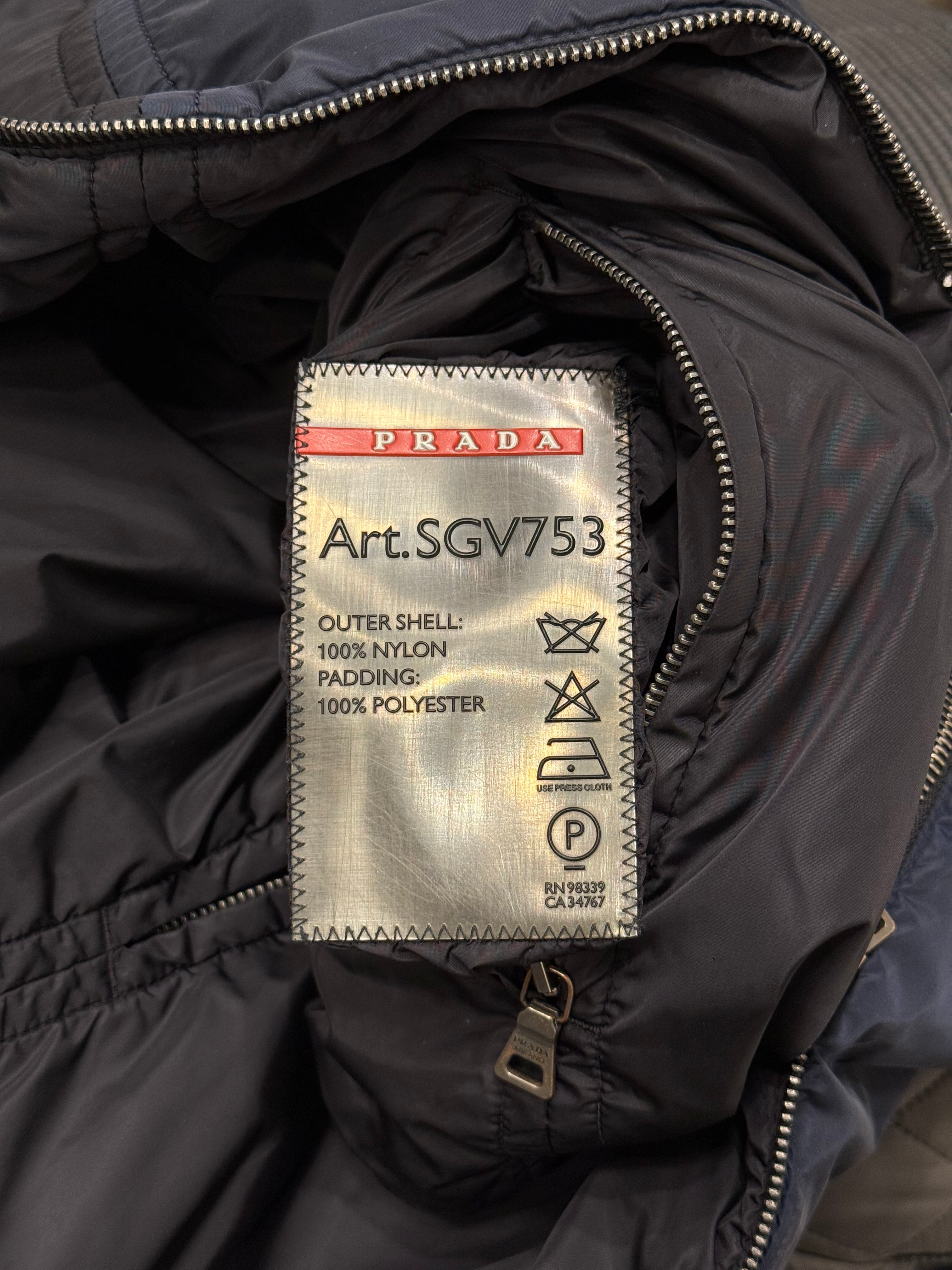 2000s Prada reversible two-tone puffer jacket
