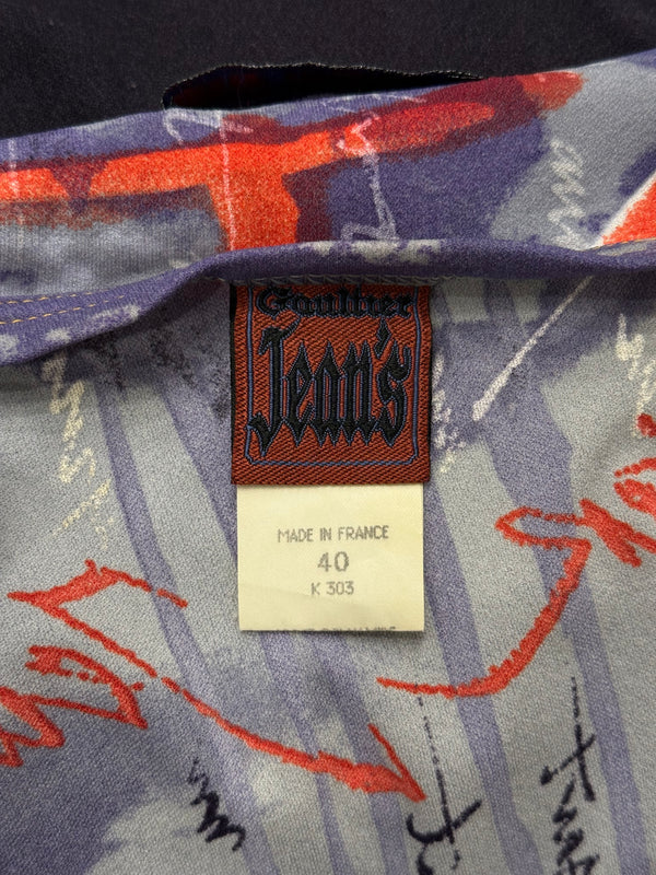 1990s Jean Paul Gaultier cloud print slip dress