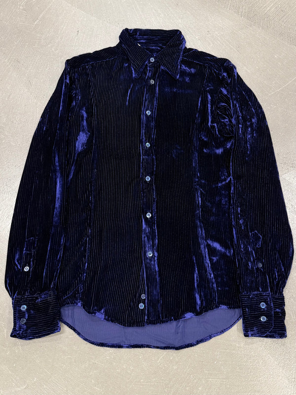 A/W1995 Gucci by Tom Ford velvet iridescent shirt