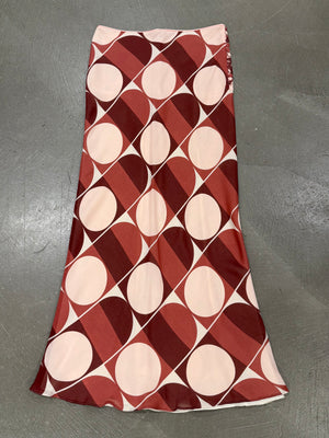 2000s John Galliano optical circle print skirt
