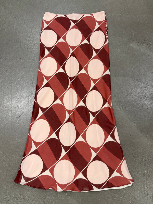 2000s John Galliano optical circle print skirt