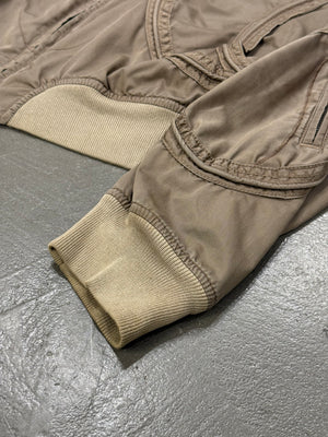 2000s Marithe Francois Girbaud cropped paneled bomber jacket