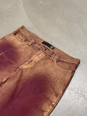 2000s Cavalli tie dye acid wash flare pants