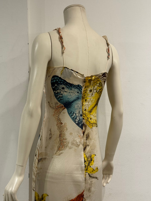 2000s Cavalli butterfly print dress