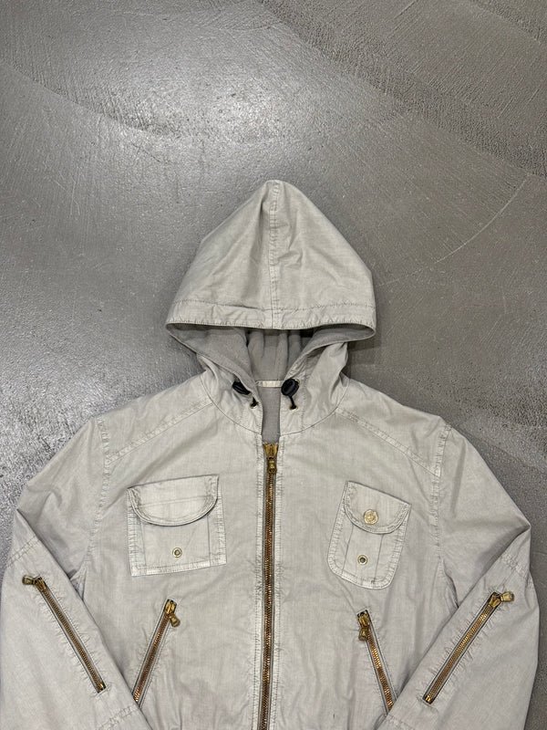 2000s Dolce & Gabbana cropped zipper military jacket